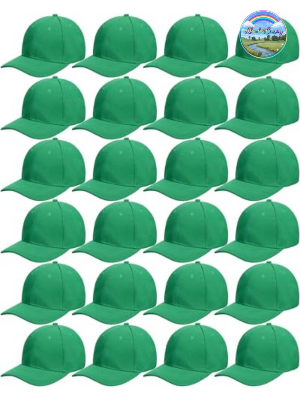 24 Pack Adjustable Plain Baseball Caps Unisex 100% Acrylic
